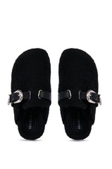 AZALEA WANG DEVANY BLACK SHERPA CLOG