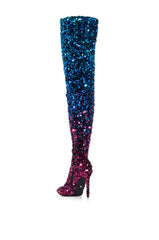 AZALEA WANG ELLIANA MULTI OMBRE SEQUIN BOOT