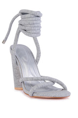 AZALEA WANG ENID GRAY CHUNKY SANDAL