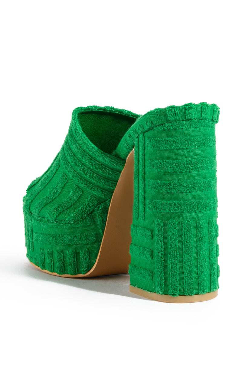 AZALEA WANG MARITZA GREEN TERRY MULE