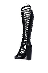 AZALEA WANG ZIVA LACE UP SANDAL