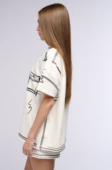 BACK IN THE GAME BUTTON DOWN SHORT SLEEVE SHIRT