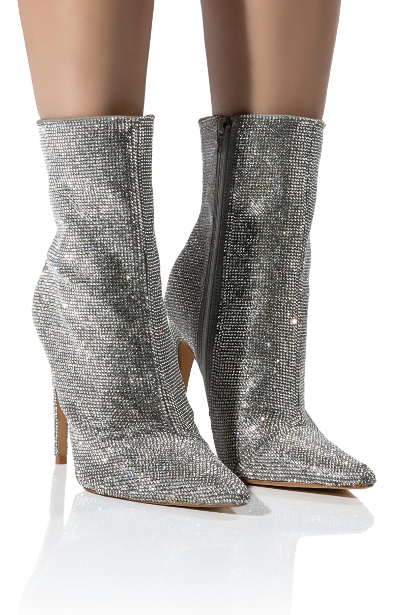 BALLER SILVER GLITTER BOOTIE