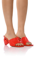 BUBBLE HEART RED NOVELTY HEEL SANDAL