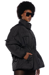 CLASSIC CINCHED WAIST PUFFER JACKET