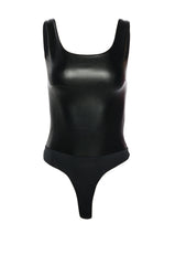 GLAM FAUX LEATHER BODYSUIT