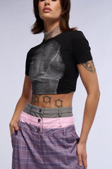 IMAGINE THIS PRINTED T SHIRT IN BLACK