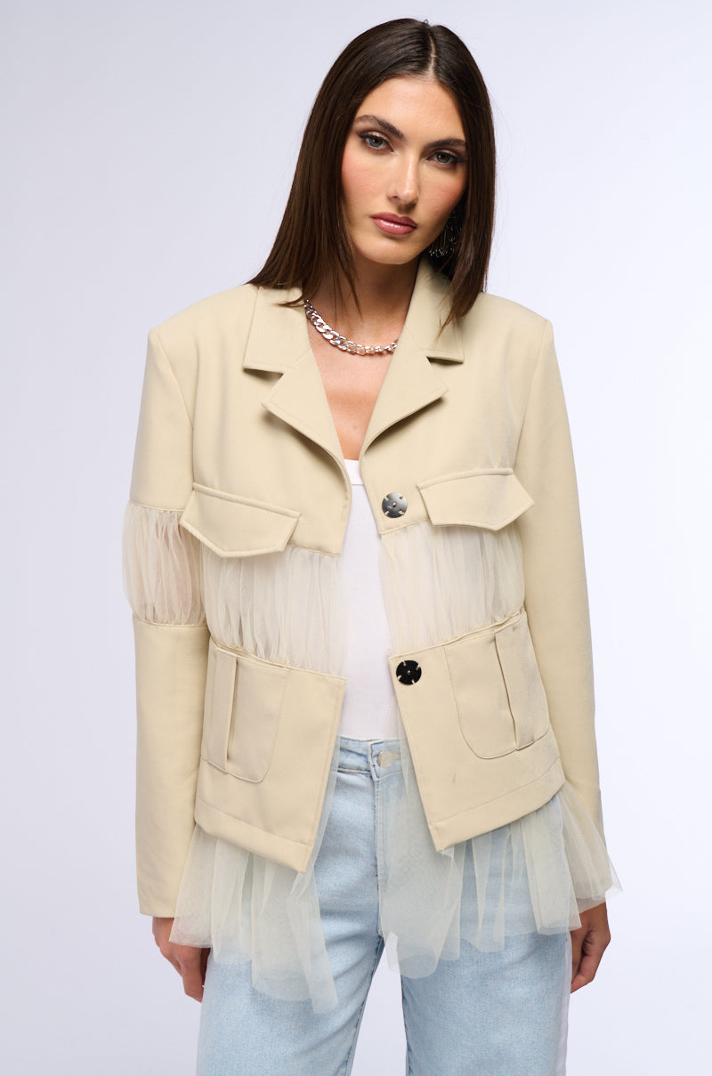 MESHED UP DECONSTRUCTED BLAZER