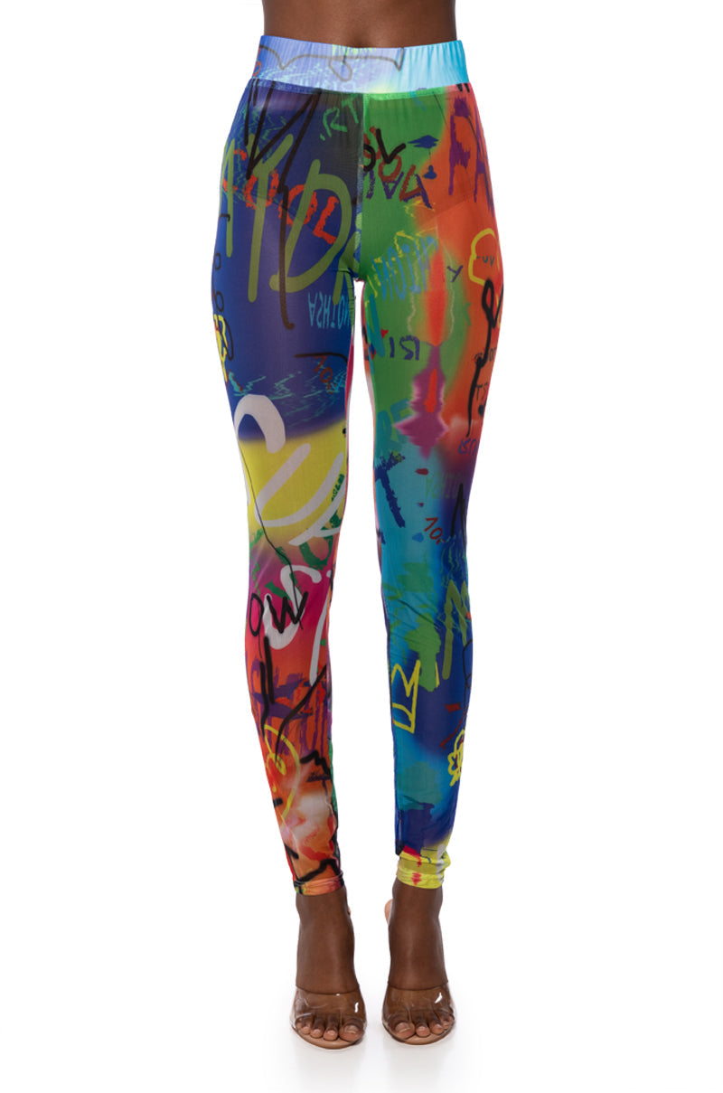 MIND GAMES HIGH WAISTED MESH LEGGING