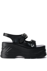 MONSTER JAM FLATFORM SANDAL IN BLACK