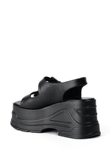 MONSTER JAM FLATFORM SANDAL IN BLACK