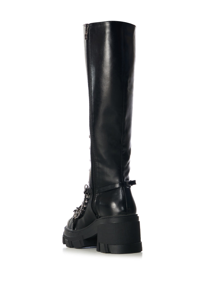 MORGAN BLACK LACE UP BOOT