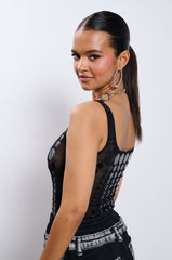 NOT MY FAULT MESH BODYSUIT