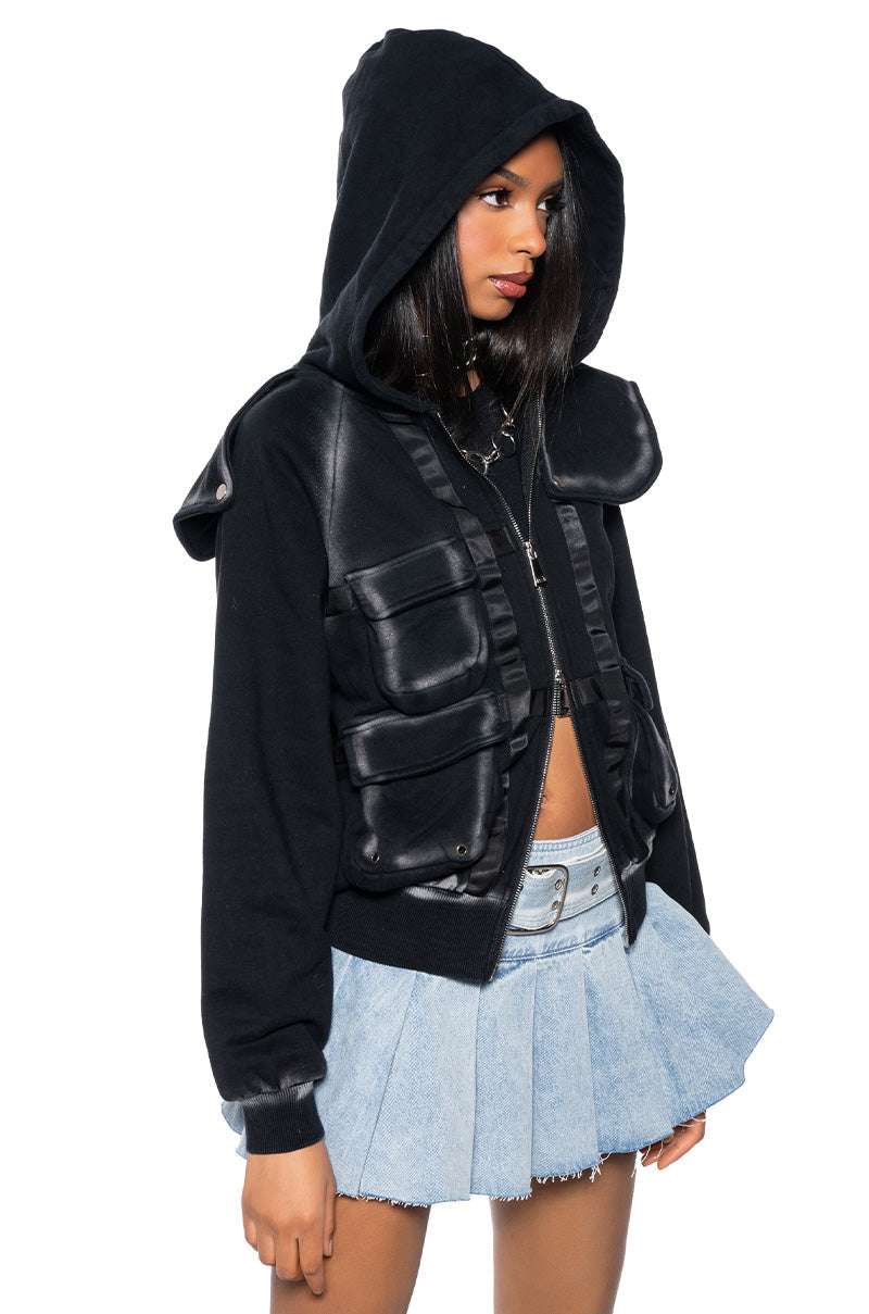 OUT OF THIS WORLD LONG SLEEVE ZIP UP HOODIE