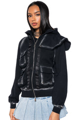 OUT OF THIS WORLD LONG SLEEVE ZIP UP HOODIE