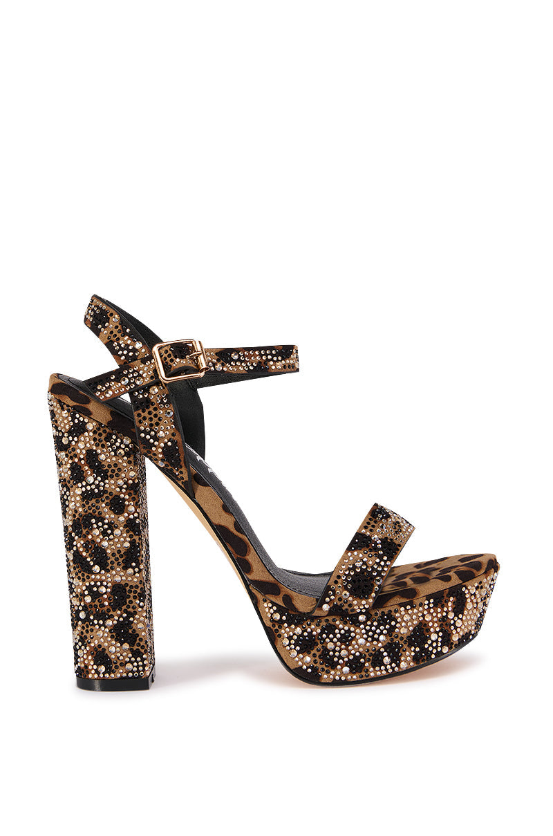 ROSS LEOPARD EMBELLISHED PLATFORM SANDAL