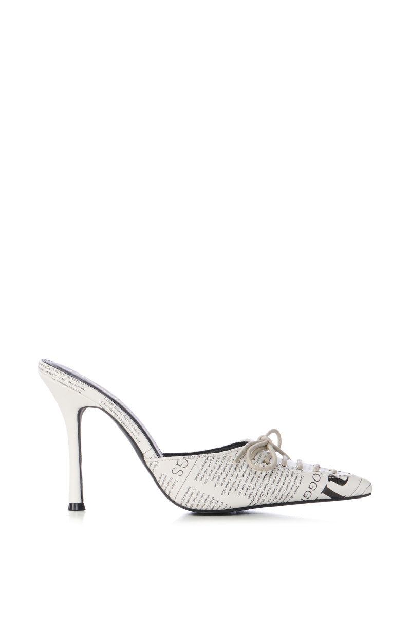 YESTERDAY NEWS PRINTED PUMP